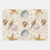 Zeemeerminnelijke zeeschok Beach Starfish Decoupa Inpakpapier Vel (Voorkant 2)