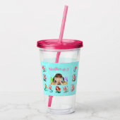 Zeemeerminnen Acryl Tumbler Verjaardagsgunst Acryl Drinkbeker (Achterkant)