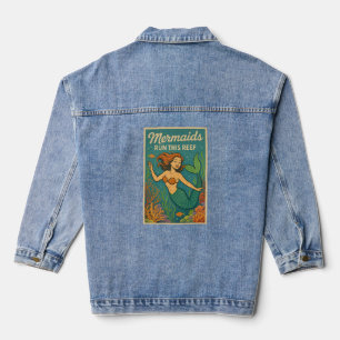 Zeemeerminnen Beheersen Dit Rif Retro Koraal Oceaa Denim Jacket
