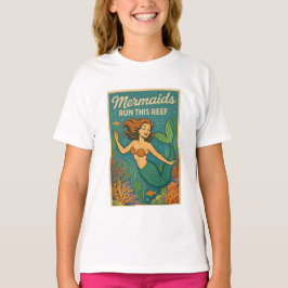 Zeemeerminnen Beheersen Dit Rif Retro Koraal Oceaa T-shirt