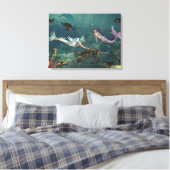 Zeemeerminnen bij Turtle Springs Canvas Afdruk (Insitu (Slaapkamer))