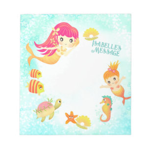 Zeemeerminnen Blauw Notitieblok