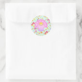 Zeemeerminnen Blauw  Ronde Sticker (Tas)