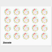 Zeemeerminnen Blauw Ronde Sticker (Vel)
