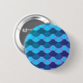 Zeemeerminnen - Blauwe Glow Ronde Button 5,7 Cm (Voorkant /achterkant)