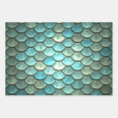 Zeemeerminnen die papierbladen overvullen inpakpapier vel (Voorkant 3)