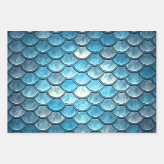 Zeemeerminnen die papierbladen overvullen inpakpapier vel (Voorkant)