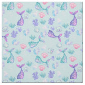 Zeemeerminnen dromen op Pastel Blue Stof (Swatch)