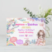 Zeemeerminnen en Dinosaurussen Gezamenlijke Verjaa Kaart (Staand voorkant)