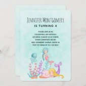 Zeemeerminnen en kwallen onder het Zee van de gebo Kaart (Voorkant / Achterkant)