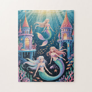 Zeemeerminnen en onderwaterkastelen legpuzzel
