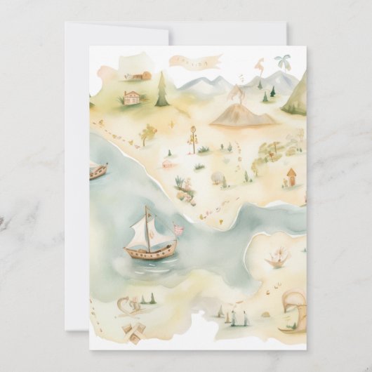 Zeemeerminnen en Piraten Kinderen Verjaardag Uitno Kaart (Achterkant)