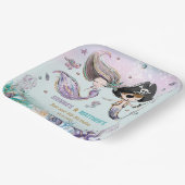 Zeemeerminnen en piraten onder het Zee Papieren Bordje (Gebogen)