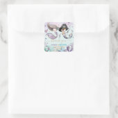 Zeemeerminnen en piraten onder het Zee Vierkante Sticker (Tas)