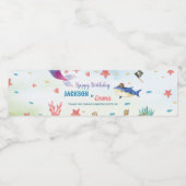 Zeemeerminnen en Piraten Verjaardag Waterfles Labe Waterfles Etiket (Enkel label)