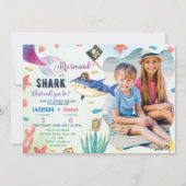 Zeemeerminnen en Piraten Verjaardagsuitnodiging Kaart (Voorkant)