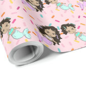  zeemeerminnen en Snoep-inktensreep Cadeaupapier (Rol Hoek)