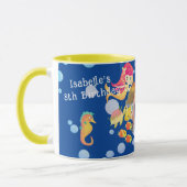 Zeemeerminnen foto blauw mok (Links)