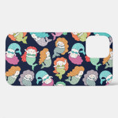 Zeemeerminnen: grillig naadloos patroon. Case-Mate iPhone case (Achterkant (horizontaal))
