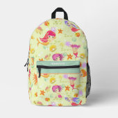 Zeemeerminnen Groen Bedrukte Rugzak (Voorkant)