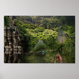 Zeemeerminnen hebben plezier. poster