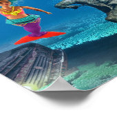 Zeemeerminnen hebben plezier. poster (Hoek)