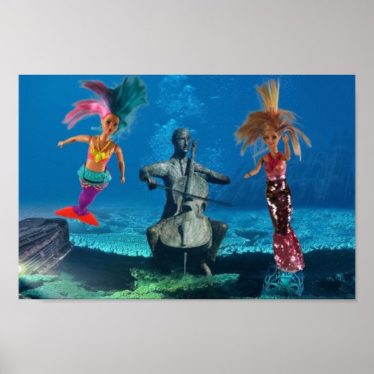 Zeemeerminnen hebben plezier. poster (Voorkant)