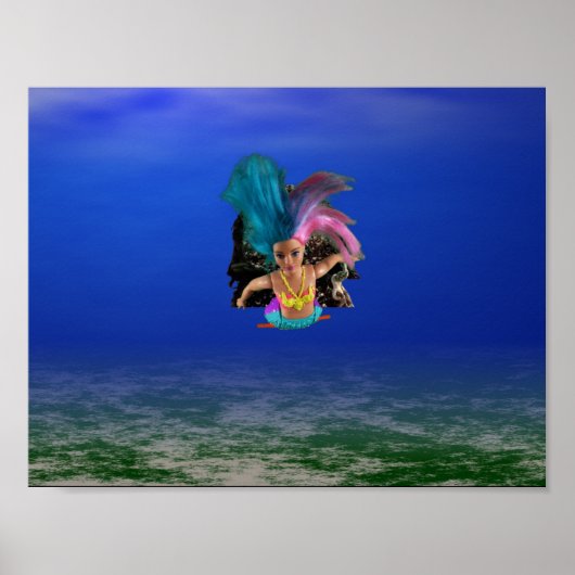 Zeemeerminnen helpen de kreeften. poster (Voorkant)