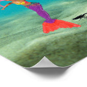 Zeemeerminnen helpen de kreeften. poster (Hoek)