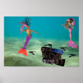 Zeemeerminnen helpen de kreeften. poster (Voorkant)