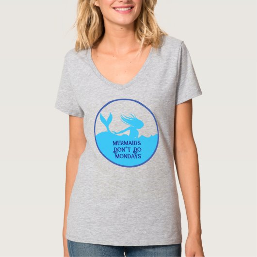 Zeemeerminnen houden niet van maandagen! t-shirt (Voorkant)