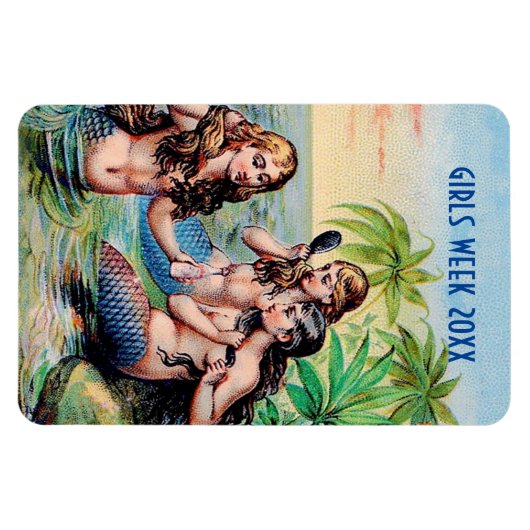 Zeemeerminnen Illustratie cabine deur marker Magneet (Horizontaal)