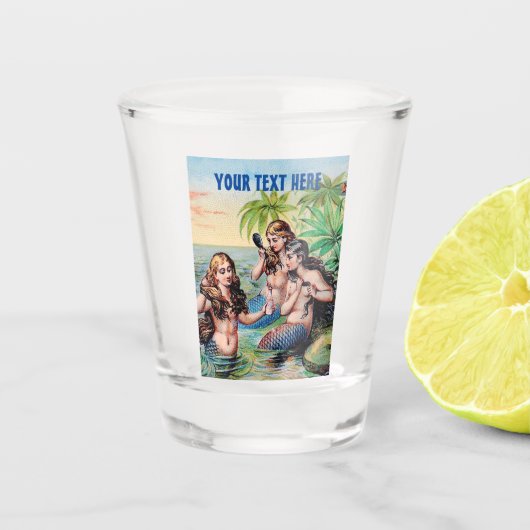  zeemeerminnen illustratie shot glas (Voorkant)