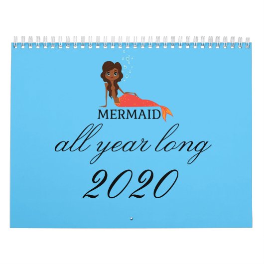 Zeemeerminnen in het hele jaar 2020 kalender (Hoes)
