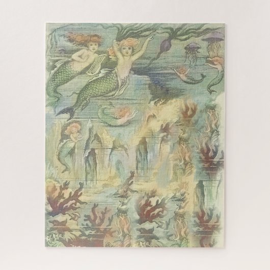  zeemeerminnen koraal en kwal legpuzzel (Verticaal)