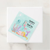 Zeemeerminnen & Kwallen Onder het Zee Baby shower Bedankjes Labels (In situ)