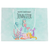 Zeemeerminnen & Kwallen Onder het Zee Waterverf La Groot Cadeauzakje (Achterkant)