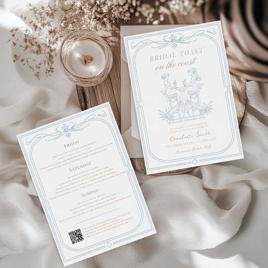 Zeemeerminnen & Martinis Kust Bachelorette Party Kaart