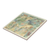 zeemeerminnen met koraal en kwal tegeltje (Zijkant)