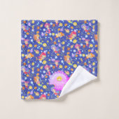 Zeemeerminnen Navy Blue Bad Handdoek (Wasdoekje)