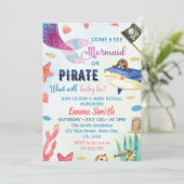 Zeemeerminnen of piraten Geslacht Onthulling Uitno Kaart (Staand voorkant)