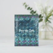 Zeemeerminnen onder de partij van het Zee sparen d Aankondigingskaart (Staand voorkant)