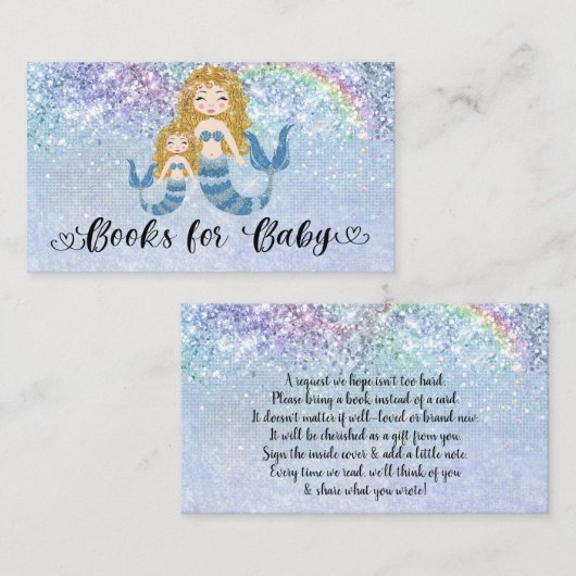 Zeemeerminnen onder het Zee Blond Blue Books voor  Informatiekaartje (Voorkant / Achterkant)