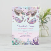 Zeemeerminnen onder het Zee Twins Sisters Verjaard Kaart (Staand voorkant)