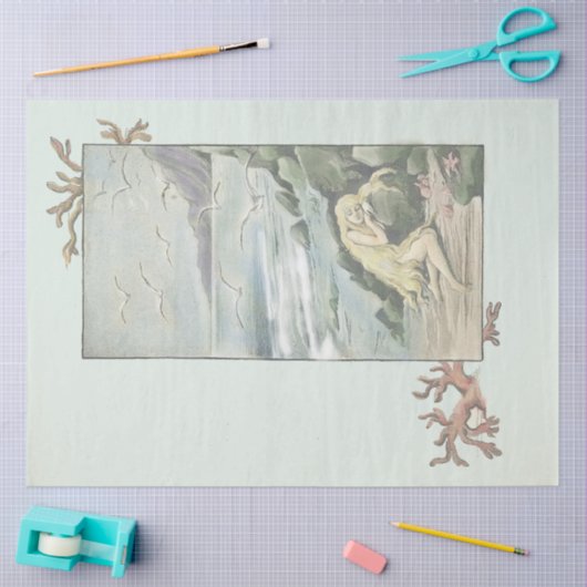 zeemeerminnen onder Zee V2 Tissuepapier (Craft)