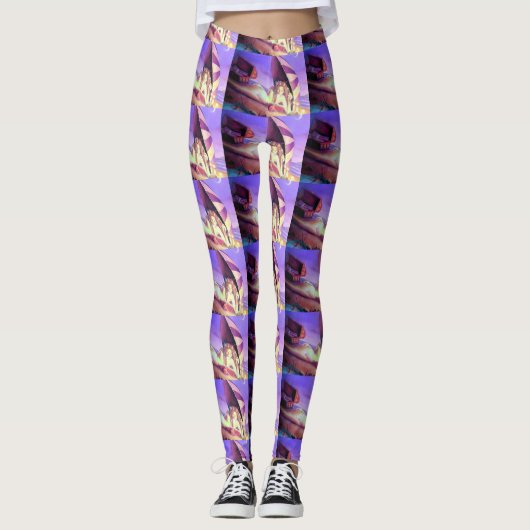 zeemeerminnen op het strand leggings (Voorkant)