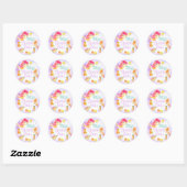 Zeemeerminnen Paars Ronde Sticker (Vel)