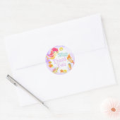 Zeemeerminnen Paars Ronde Sticker (Envelop)
