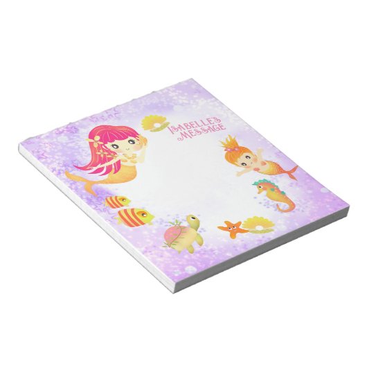 Zeemeerminnen Paarse Notitieblok (Schuin)