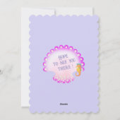 Zeemeerminnen Paarse Uitnodiging Kaart (Achterkant)